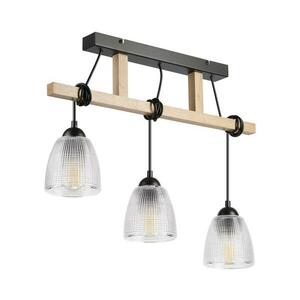 Kábeles csillár LEANDRA 3xE27/15W/230V tölgy/fekete LM kép