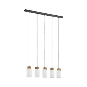 MARKUS kábeles csillár 5xE27/15W/230V fekete/tölgy LM kép