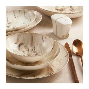 26 darabos étkészlet, bézs/barna, porcelán 387GRP1395 kép