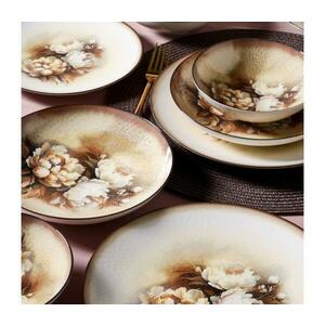 26 darabos étkészlet bézs/barna/fehér/porcelán 387GRP1396 kép