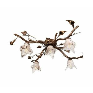 Felületre szerelt csillár ROZETA 5xE14/40W/230V bronz LM kép