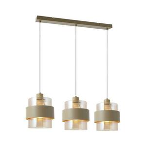 VALENTINO függőlámpa kábellel 3xE27/15W/230V, bézs/átlátszó ML2239 kép