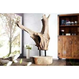 FLAME bézs uszadékfa dísztárgy 20x15x40 kép