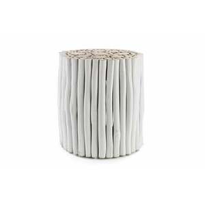 GUADALUPE fehér dohányzóasztal 38x38cm kép