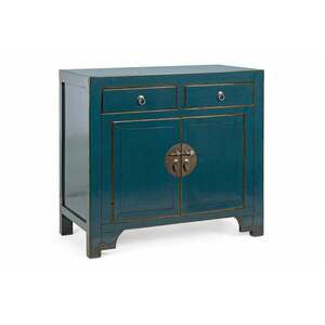 JINAN kék tálalószekrény 2 ajtóval és 2 fiókkal kép