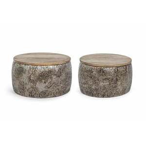 KALINDI 2 részes dohányzóasztal fából kép