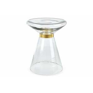 AZMIN átlátszó üveg lerakóasztal 36cm átmérő kép