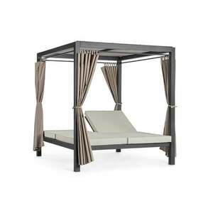 DREAM fekete 100% textilén napozóágy kép