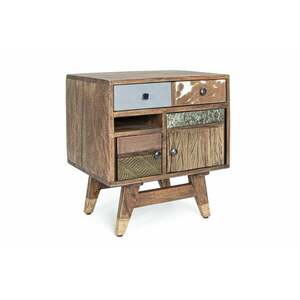 DHAVAL barna mangófa éjjeliszekrény kép