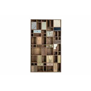 DHAVAL barna mangófa könyvespolc kép