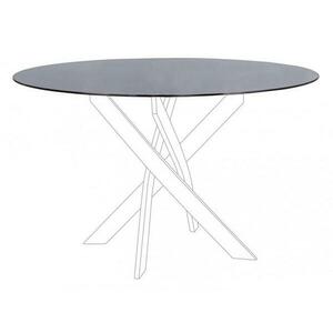 GEORGE szürke kerek üveg asztallap 120cm kép
