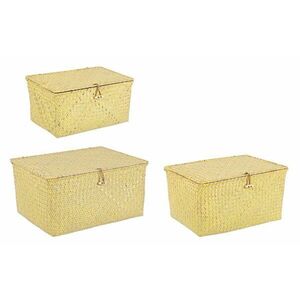 CLOE sárga tengerifű 3 részes kosár szett kép