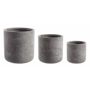 GREY szürke 3 darabos kerek virágcserép szett kép