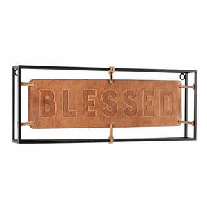 LEDER barna műbőr fali dekoráció kép