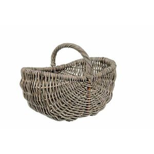 NARRA kerek szürke kubu rattan kosár kép