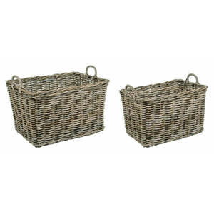 NARRA IV szürke kubu rattan 2 részes kosár szett kép