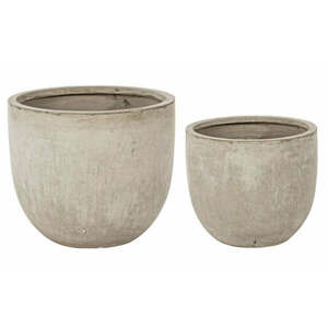 SAND II szürkésbarna 2 darabos kerek virágcserép szett kép
