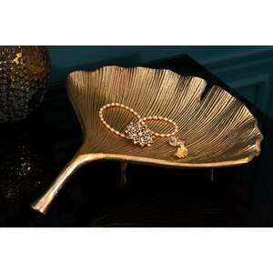 GINKGO arany alumínium dísztál 33 cm kép