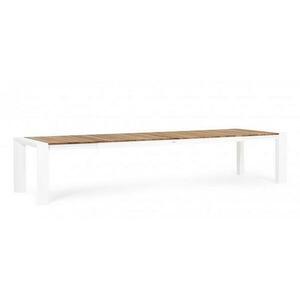 CAMERON II fehér teakfa bővíthető kerti étkezőasztal 253-384cm kép