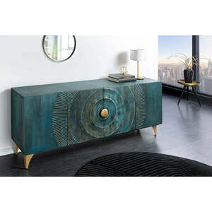 GOLDEN SUNSET türkiz tálalószekrény 177 cm kép