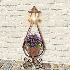 Virágcserép lámpással kép