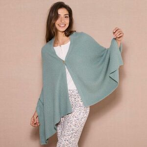 Kötött poncsó sima mintával kép