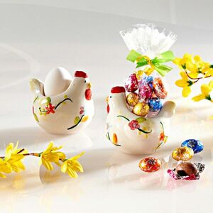 Tojással töltött kerámia tyúk kép