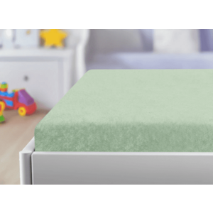 Gyerek frottír lepedő 60x120 cm zöld kép