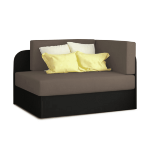 Kis kinyitható kanapé ROSA, szürkésbarna/fekete kép