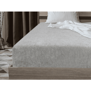 Frottír EXCLUSIVE világosszürke lepedő 160x200 cm kép