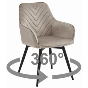 NANA360 VELVET bézs forgó étkezőszék kép