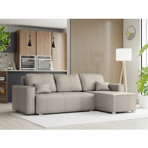 Bézs sarokkanapé SMART COSARO, kétoldalas + 2 párna AJÁNDÉK kép