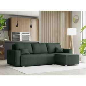 Sötétzöld sarokkanapé SMART COSARO, kétoldalas + 2 párna AJÁNDÉK kép