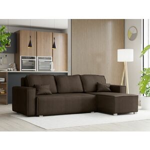 Sötétbarna sarokkanapé SMART COSARO, kinyitható + 2 párna AJÁNDÉK kép