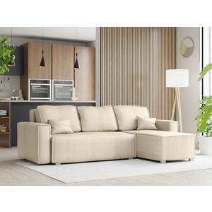 Krémszínű sarokkanapé SMART COSARO, kétoldalas + 2 párna AJÁNDÉK kép