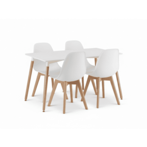 Étkezőszett 1 + 4, fehér ADRIA asztal 120x80 cm + fehér KITO szék kép