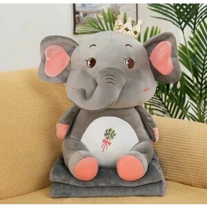 Plüss ELEFÁNT szürke babatakaróval belül kép