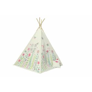 Fehér gyerek teepee FLOWERS kép