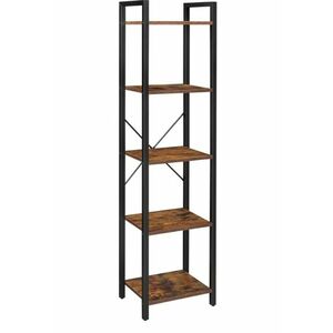 Barna TAYLOR polc fekete konstrukcióval, 5 polccal kép