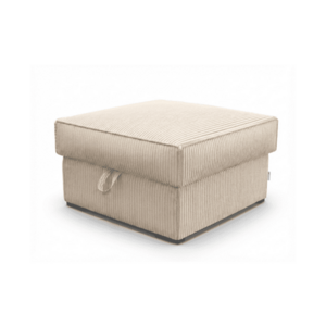 Krém színű SMART COSARO tároló puff 65x65 cm kép