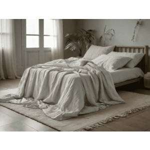 Muszlin ágynemű PURELY világosszürke Ágyneműhuzat mérete: 2 ks 80 x 80 cm | 200 x 200 cm kép