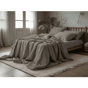Muszlin ágyneműhuzat PURELY szürke Ágyneműhuzat mérete: 2 ks 80 x 80 cm | 200 x 200 cm kép
