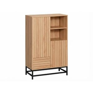 Magas komód VALMOR 120x75 cm, tölgy dekoráció kép