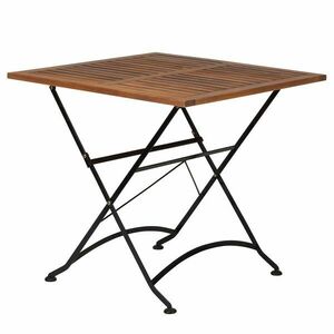 PARKLIFE összecsukható asztal natúr-fekete, 80x80 cm kép