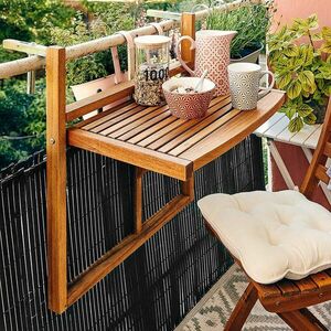 LODGE lehajtható erkély-asztal, natúr kép