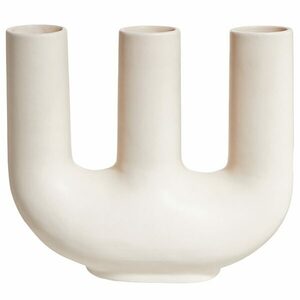 TRIPLE kerámia váza, bézs 26cm kép