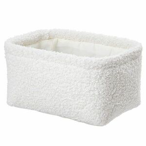 TODDY plüss kosár, fehér 20 x 14 cm kép