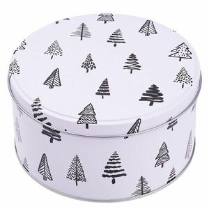 COOKIE JAR fém tárolódoboz, fenyőfa Ø13, 5 cm kép