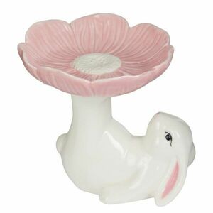 EASTER kerámia dekortál nyuszi virággal kép