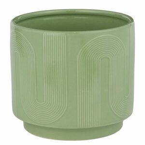 CURVES kerámia kaspó Ø 15cm , zöld kép
